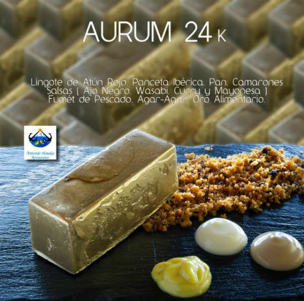 Antonio Restaurante Plato Aurum 24 K
