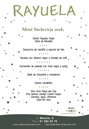 Menú Nochevieja 2014