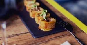 Flamenquines de calabaza, queso y pollo