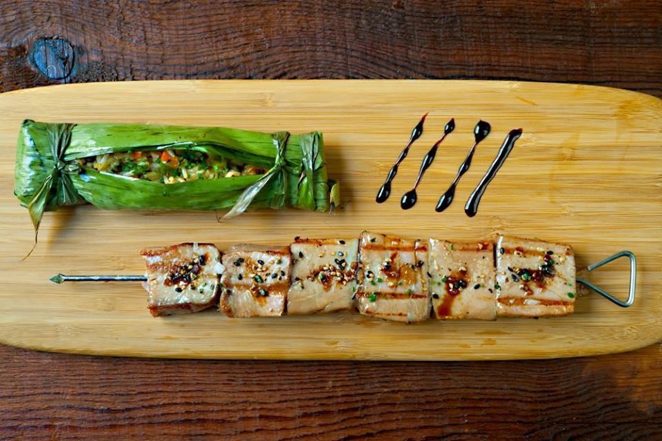 Brocheta de atún en La Bistroteca