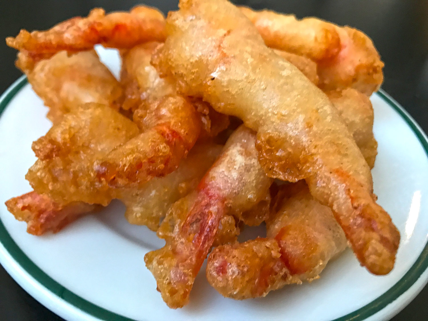 Gambas rebozadas en la Tierruca de Ortega y Gasset Madrid