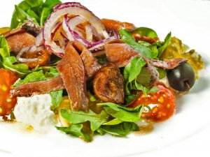 Ensalada de queso de burrata