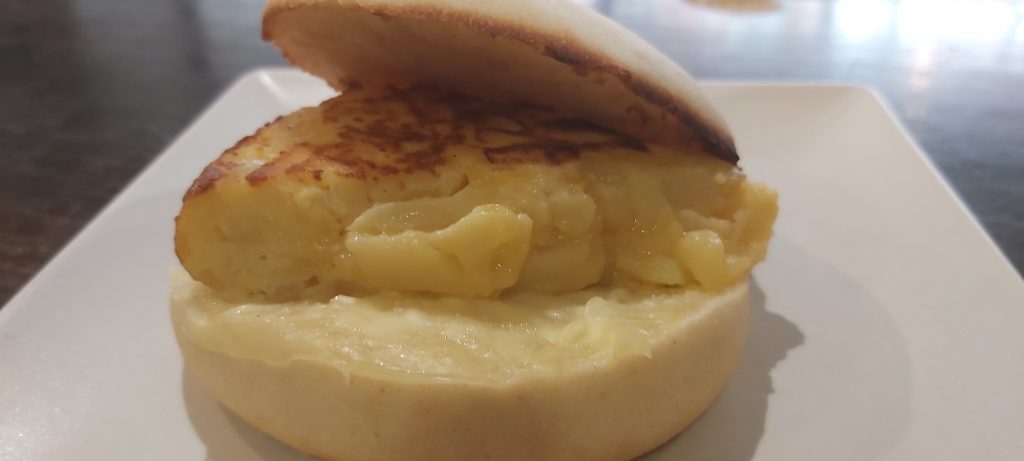 montadito de tortilla española casera