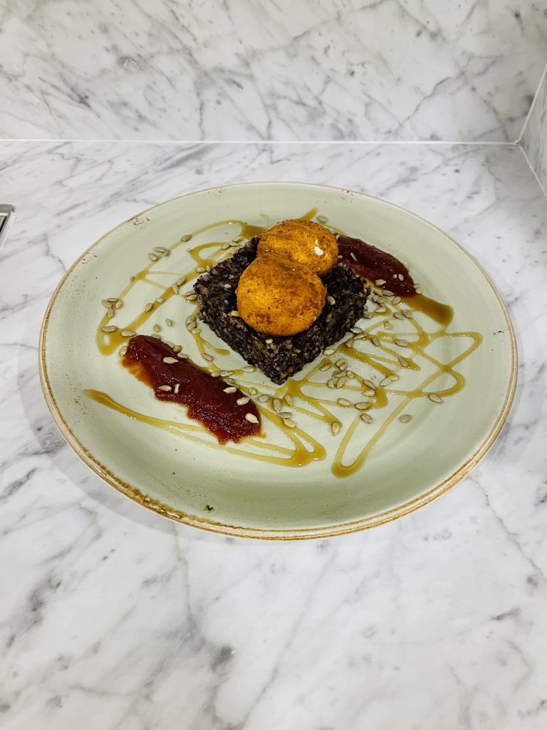 Brownie de morcilla