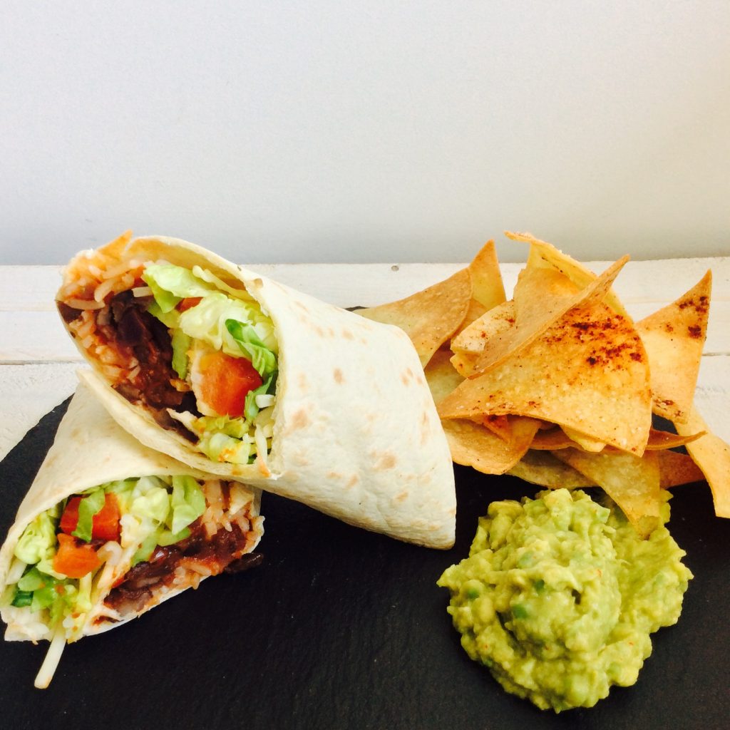 Burritos de guacamole y pollo (3 unid.)