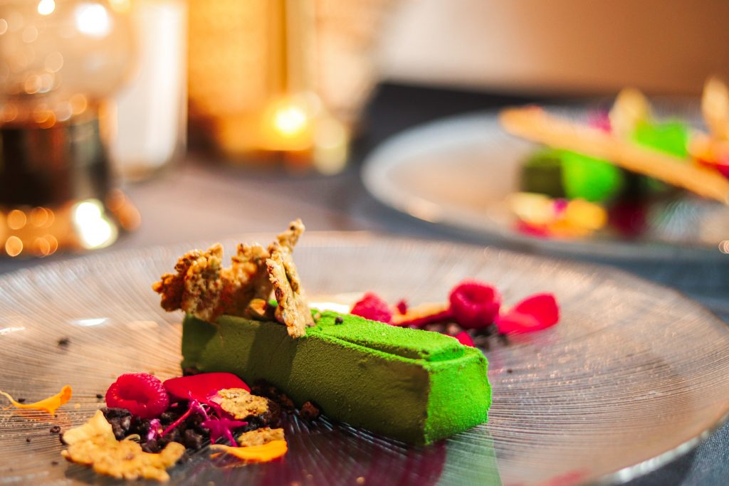 Pistachio cake & mascarpone cheese