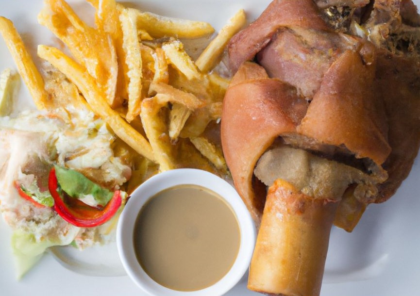 Codillo Alemán con Patatas Fritas y Ensalada