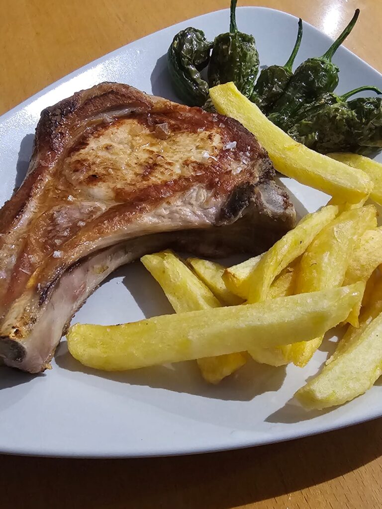 Chuleta de cerdo duro